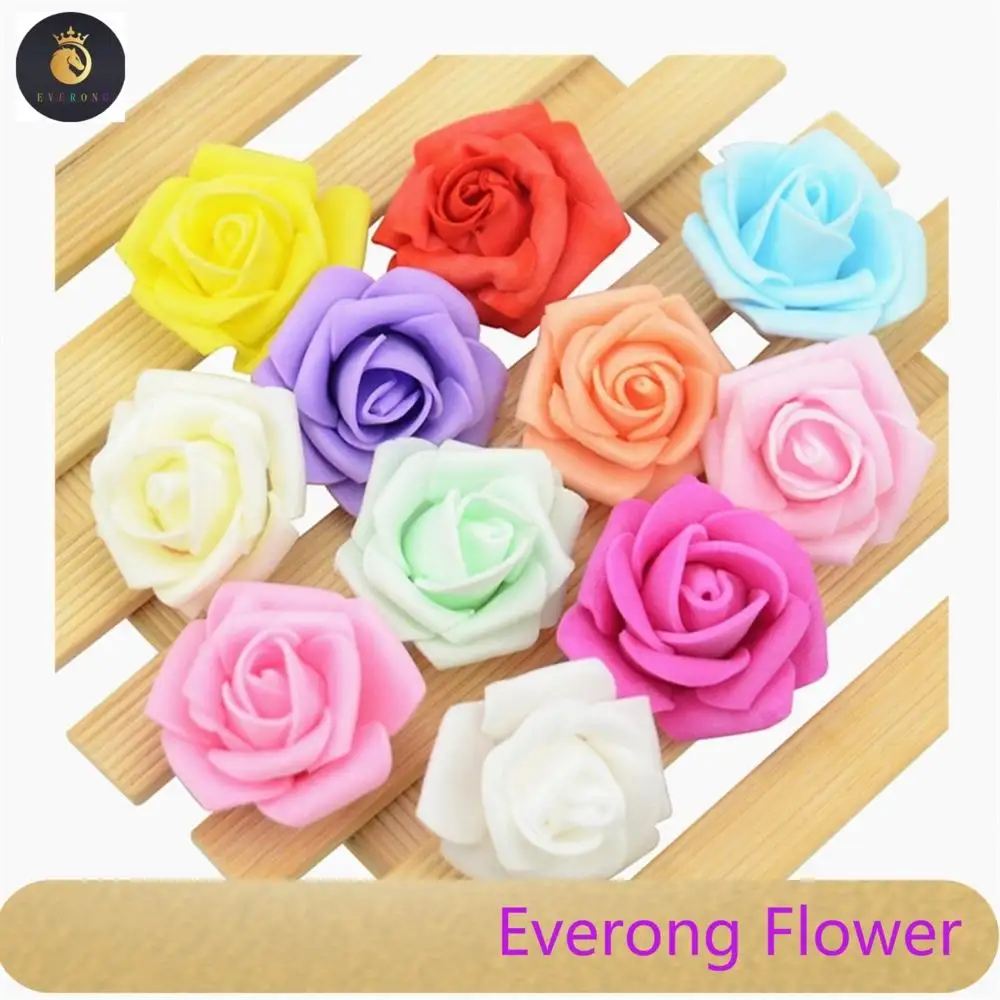 L06718 Nhân Tạo Rose Heads Bọt 3.5Cm Nhân Tạo Bọt Hoa Cho Rose Bear Valentine Quà Tặng Wedding Party Hoa Trang Trí