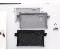 Étuis à crayons transparents en nylon pour étudiants, simples et de qualité OEM, pour enfants, organiseur de fournitures scolaires, sac de rangement