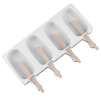 Moule en silicone à 4 trous pour machine à glace à la glace pour outils de crème glacée faits maison