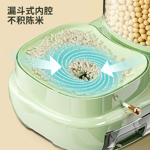 Rice <b>Storage</b> <b>Container</b> Double Bucket 360 Degree Rotation Sealed Moisture Proof <b>Kitchen</b> Use - Product Image 4