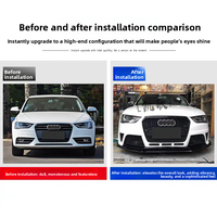 Pare-chocs avant Audi A4 modifié RS4, grand contour, modèles 13-16 B8, grille nid d'abeille S4 améliorée, ABS, neuf
