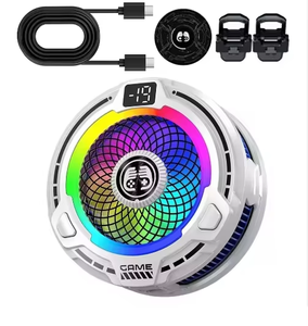 พัดลมระบายความร้อนแบบแม่เหล็กสำหรับโทรศัพท์มือถือ พร้อมไฟ RGB แสดงอุณหภูมิ สำหรับเล่นเกมและไลฟ์สด - Product Image 6