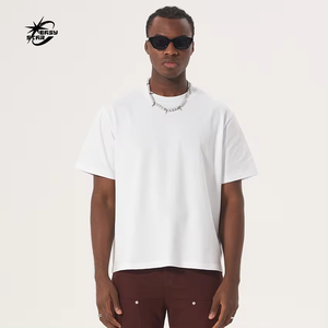 工厂销售时尚短款超大<span class=keywords><strong>t</strong></span>恤定制标志印花宽松合身男装<span class=keywords><strong>t</strong></span>恤 - Product Image 5