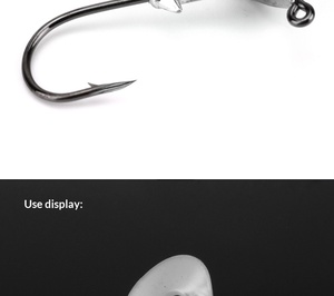 Anzuelos de jigging de base plana con punta de ranura de sangre, tipo hongo, para montaje Ned Rig, de acero de alto carbono, con púas, para pesca de lubina, lucioperca, en agua salada y arroyos - Product Image 6