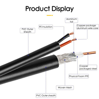 Cable Coaxial CCTV RG59+2DC con Alimentación, 75 Ohmios, Lámina de Aluminio + Blindaje Trenzado, Certificado CE, Embalaje en Tambor de 305 m