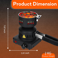 Allume-charbon électrique SEB pour cuisinière, 120V~500W, en acier inoxydable, avec grille et support, contrôle intelligent de la chaleur, câble long