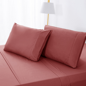 Chất lượng cao 4 cái Vua Kích thước bedsheet tấm ga trải giường bộ đồ giường Bộ - Product Image 3