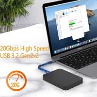 Praktisches USB-C zu USB-C Kurzkabel 1,6m USB 3.2 Gen 2*2 20Gbps Bio C-Typ Kabel Datenübertragung 100W PD Schnellladekabel