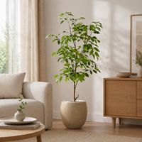 Ficus artificiel hyper-réaliste 140 cm, résistant aux UV, ignifuge, emballage KD, designs personnalisés, directement de l'usine