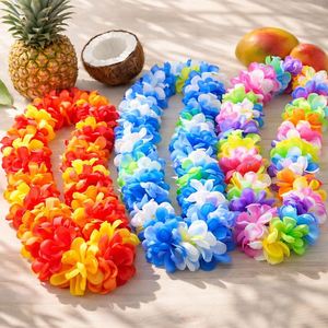 สร้อยคอพลาสติกดอกฮูลาแบบทรอปิคอล สีสันสดใส สำหรับตกแต่งงานปาร์ตี้ธีมฮาวาย สำหรับงานเลี้ยงฮาวายลูอาว และงานปาร์ตี้ทรอปิคอล - Product Image 4