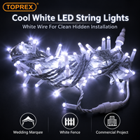 Guirlandes lumineuses LED TOPREX blanc froid, étanches IP65, qualité commerciale, pour mariage, fête, décoration de sapin de Noël