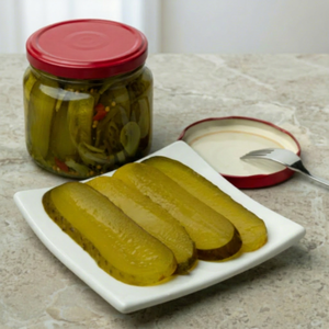 Premium Long Sliced Spicy <b>Pickled</b> Gherkins Vinegar | Burger <b>Pickle</b> Slices | Glass <b>Jar</b> | OEM Private Label | Export Quality | 3 - Product Image 1