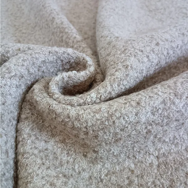 Luxury style Alpaca wool blended upholstery fabric boucle tweed fabric for coats garment