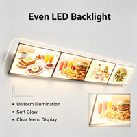 Boîte lumineuse publicitaire murale résistante aux intempéries, indice de protection IP65, pour affichage de menus de restaurants en extérieur, panneau signalétique