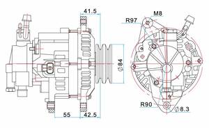Hoge Kwaliteit 14V 90a Ac Dynamo Voor Mitsubishi 4d55 12 - Product Image 2