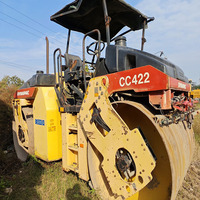 Rouleau vibratoire tandem Dynapac CC422 10T d'occasion, compacteur d'asphalte à double tambour pour la construction routière