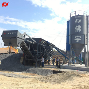 Planta Mezcladora de Cemento y Tierra Modular Horizontal WCB400t, Línea de Producción de Maquinaria de Construcción Todo en Uno con Componente de Motor Principal - Product Image 1