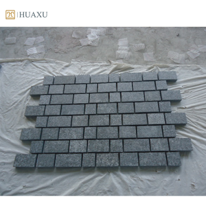 Huaxu Nhà cung cấp Trung Quốc g684 <span class=keywords><strong>basalt</strong></span> <span class=keywords><strong>Cobble</strong></span> đá pavers Đánh Bóng Hiện Đại ngoài trời màu đen trên lưới - Product Image 4