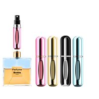 Flacon pulvérisateur portable de 8 ml en aluminium et verre, mini format de voyage, vente en gros, atomiseur de parfum vide, sérigraphie, à torsion