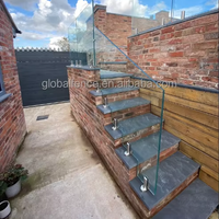 Reilbu – Poteau de fixation moderne en acier inoxydable pour balustrade de piscine sans cadre, balcon, escalier, villa, hôtel, et garde-corps en verre pour appartement