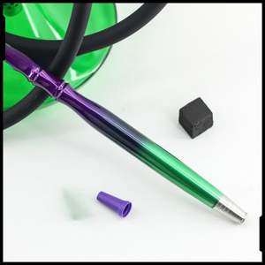 มอระกู่อาหรับ, สีม่วงสดใสเรียงตามตัวอักษรสแตนเลสขนาดกลางท่อเดี่ยว - Product Image 3