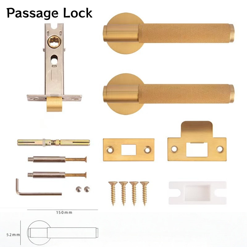 Matte Gold Passage Lock