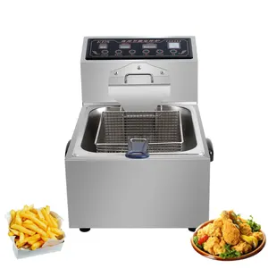 5L + 5L friggitrice elettrica ad olio microinterruttore patatine fritte attrezzature per polli attrezzature per ristoranti friggitrice elettrica olio profondo Frye
