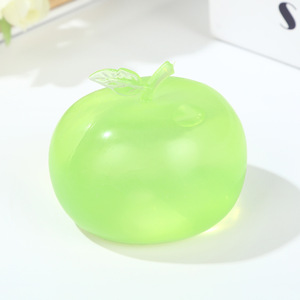 Pelota Antiestrés de TPR con Forma de Manzana de Cristal, Juguete Sensorial de Rebote Lento con Forma de Fruta para Aliviar la Ansiedad - Product Image 3
