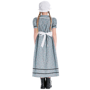 Bộ Trang Phục OEM Lịch Sử Cotton Mỹ Tạp Dề + Nắp Ca-pô + Váy Cho Bé Gái Tiên Phong - Product Image 3