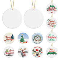 Offres Spéciales – Ornements de Noël Classiques Blancs en Céramique Incassable pour Sublimation, Impression Recto-Verso, Formes Cœur, Arbre et Étoile