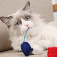 Nouveau jouet à mâcher pour chat, souris en peluche colorée, jouet amusant qui couine pour chat, pour jouer seul, souris mignonne, jouets sonores pour chats