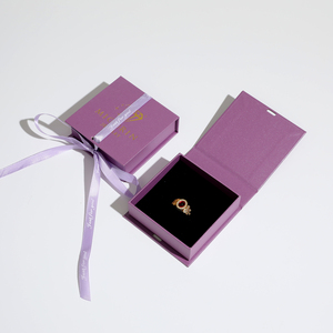 Wholesale Simple Necklace, Ring, Jewelry <b>Box</b>, Ribbon, Best-selling Custom logo <b>Earrings</b>, Storage Packaging Jewelry <b>Box</b> - Product Image 3