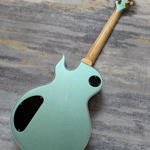 Guitarra Eléctrica <span class=keywords><strong>Odin</strong></span> Zakk con Cuerpo de Caoba, Estilo Anillo Negro y Verde, Pastillas Equipadas, Herrajes Dorados, Extremos de Trastes para un Tocar Suave - Product Image 2