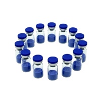 Poudre lyophilisée de cuivre peptidique GHK-Cu, poudre bleue pour les soins de la peau, fournie par le fabricant