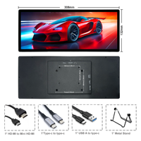 Écran de barre étiré 14,5'' 16:9 avec haut-parleur intégré, moniteur PC pour jeux portables, ordinateur portable, Raspberry Pi 5/4/3