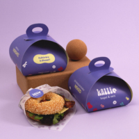 Boîte d'emballage jetable de qualité alimentaire avec logo personnalisé pour restaurant à emporter poulet frit frites hamburger hamburger