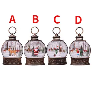 Lighted <b>Christmas</b> <b>Snow</b> <b>Globe</b> Lantern Battery Operated LED Night Light with Hook <b>Christmas</b> Tree Ornaments Gift Ideas - Product Image 4