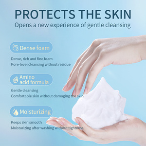 Cosméticos de etiqueta privada Limpiador <span class=keywords><strong>facial</strong></span> de aminoácidos orgánicos Control de aceite Cuidado DE <span class=keywords><strong>LA</strong></span> PIEL Suavizante Lavado <span class=keywords><strong>facial</strong></span> Limpiador <span class=keywords><strong>facial</strong></span> de aminoácidos - Product Image 4