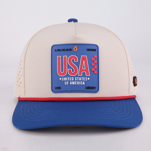 Mũ Bóng Chày Logo 5 Miếng Vá Cao Su Tùy Chỉnh Mũ Đục Lỗ Khoan Cắt Laser Chống Nước - Product Image 4