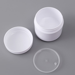 White Round <b>Plastic</b> Cosmetic <b>Jars</b> Snap Top Multi Size Portable Travel Set Injection Molding Facial Mask Packaging - Product Image 4