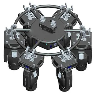 6061 алюминиевый DMX512 1 канал Мини ротационные устройства для освещения ферменная конструкция круга диаметр 1,15 м Вращающаяся конструкция, поворотная голова светового оборудования