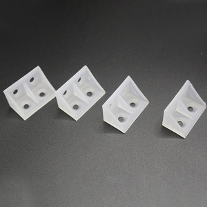 Supports d'angle en plastique, support de fixation à angle droit de 90 degrés pour support d'étagère en bois, blanc durable - Product Image 1