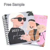 Logo Kustom 2022-2023 A5 Pink Spiral, Perencana Agenda Catatan Jurnal Buku Harian Modif Bulanan