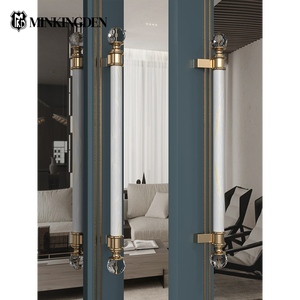 Poignée de porte <span class=keywords><strong>en</strong></span> cristal taillé diamant, haute transparence, luxe léger, <span class=keywords><strong>en</strong></span> verre acrylique, <span class=keywords><strong>pour</strong></span> entrée, barre de poussée-tirage, quincaillerie, ensemble de poignées - Product Image 2