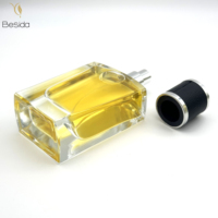 Nouveau design 50ml 60ml bouteille de parfum de luxe bouteilles de parfum rectangle bouteille de parfum vide avec boîte