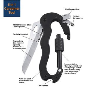 Llavero Multiherramienta 5 en 1 Personalizado, Herramienta Plegable EDC con Gancho en Forma de D, Destornillador, Abridor - Product Image 3