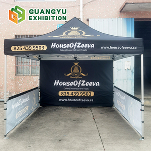 Tonnelle de marché personnalisée 3x3 – Pavillon imperméable de bonne qualité, abri pliable imprimé sur mesure avec table - Product Image 2