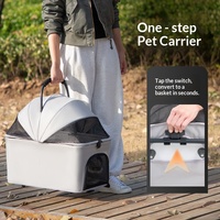 Carrito de Paseo para Mascotas 3 en 1 de Dos Pisos, Desmontable, Plegable, para Múltiples Mascotas, Perros y Gatos, con Ventilación Completa de Malla