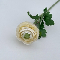 Fleur artificielle de renoncule en soie à toucher réel, fausse renoncule en soie, vente en gros pour décoration de mariage, maison et fête