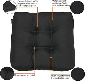 Coussins de chaise réversibles souples personnalisés coussins de siège de patio carrés résistants à l'<span class=keywords><strong>eau</strong></span> <span class=keywords><strong>coussin</strong></span> de siège de cuisine salle à manger imperméable - Product Image 2